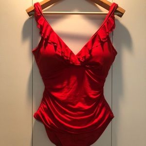 Ralph Lauren Red One Piece Swimsuit
